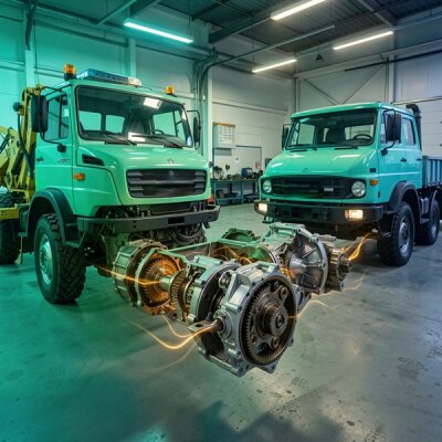 Ölwechsel am Mercedes-Benz Unimog 406, 411, 424 &amp; MB Trac Getriebe: Öl Castrol Syntrans 75W-85 GL4 Getriebeöl im Kanister - Unimog Getriebeöl: Welches Öl für Getriebe 406? Mercedes-Benz &amp; Unimog-Community