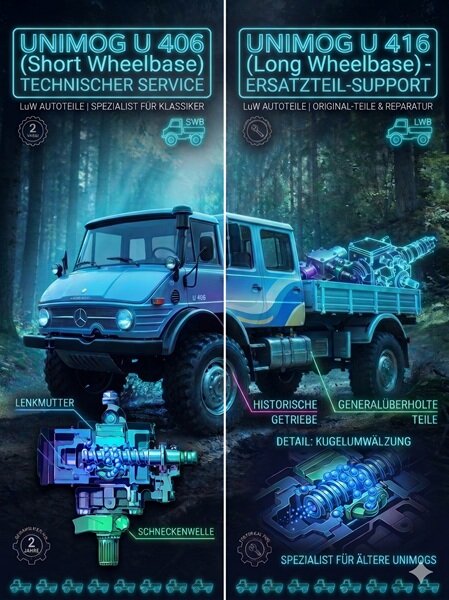 Instandsetzung Unimog U406 U416 Lenkgetriebe