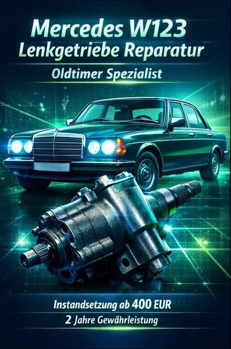Mercedes W123 Lenkgetriebe Reparatur Oldtimer Spezialist
